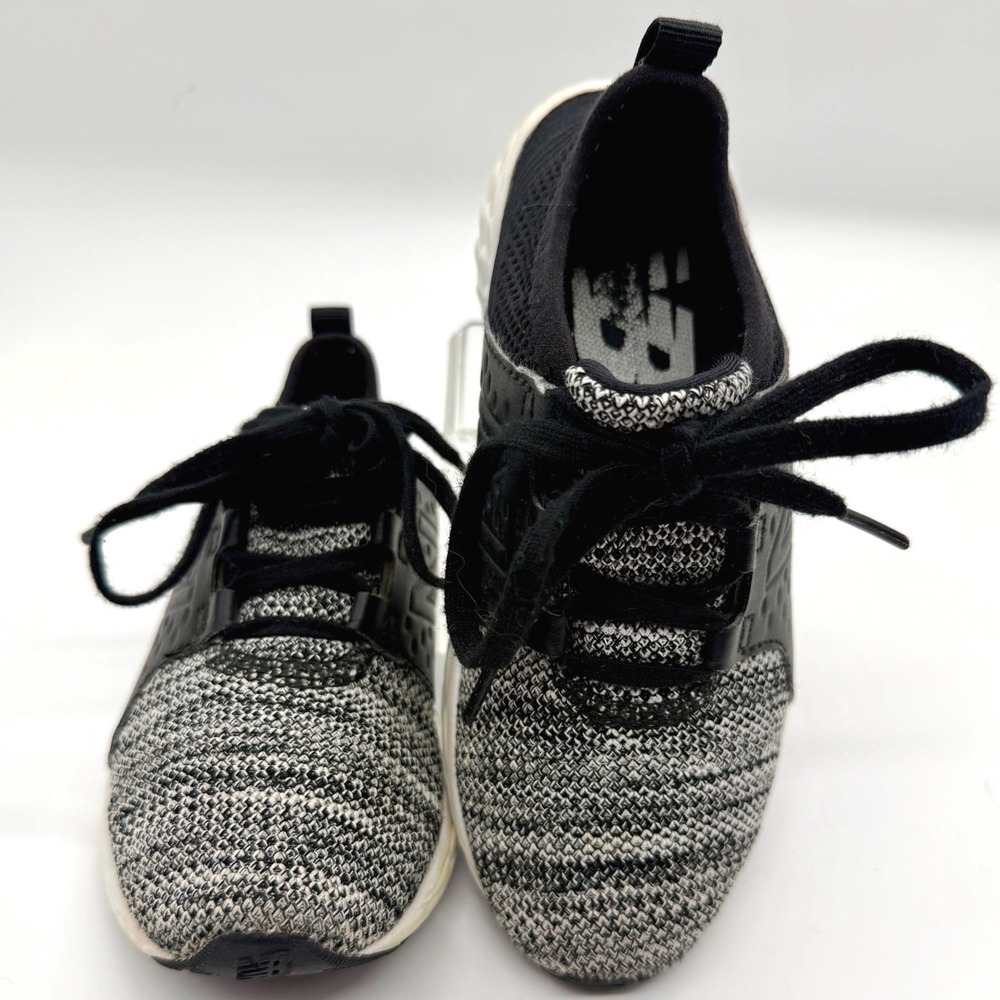 New Balance Fresh Foam Cruz Sneakers Unisex 13 Black White Knit Athletic Shoes